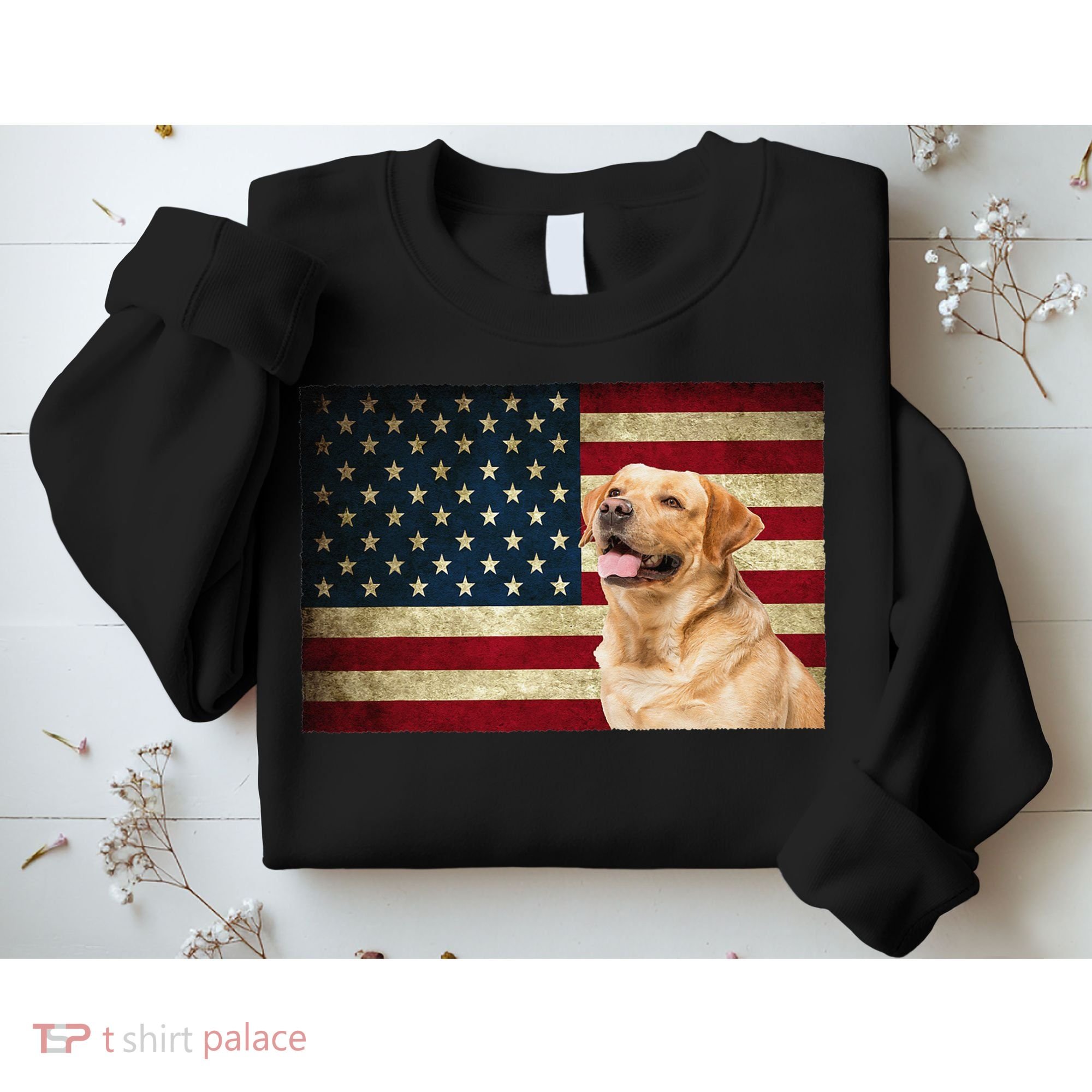 Labrador retriever gifts American Flag Lab dog Sweatshirt