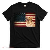 Labrador retriever gifts American Flag Lab dog T-Shirt thumb 0