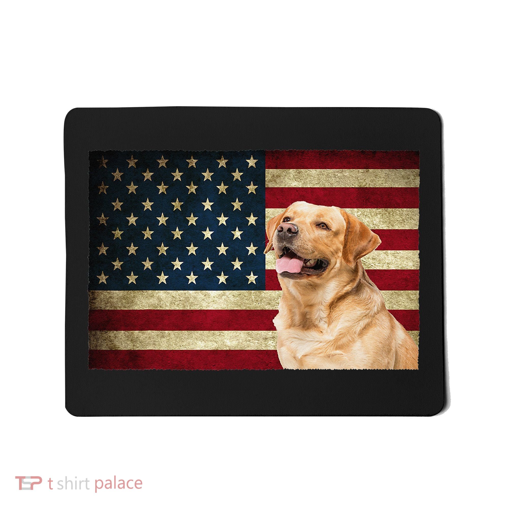 Labrador retriever gifts American Flag Lab dog Mousepad