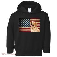 Labrador retriever gifts American Flag Lab dog Toddler Hoodie thumb 0