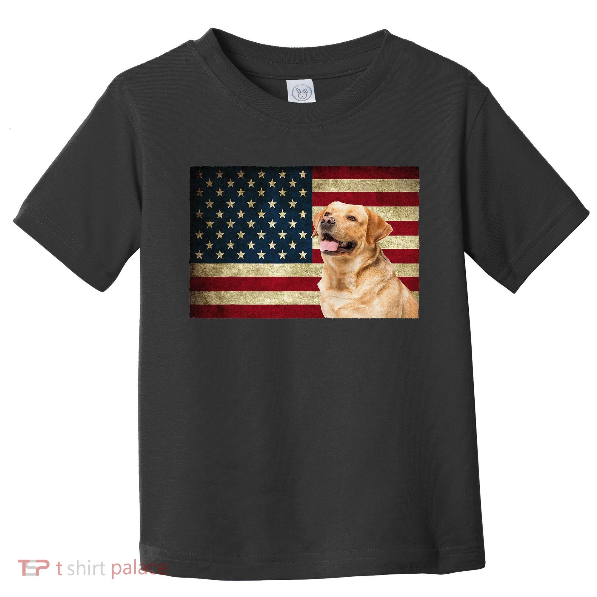 Labrador retriever gifts American Flag Lab dog Toddler T-Shirt