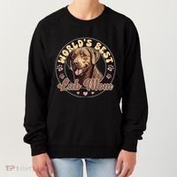 Labrador Retirever Groovy Worlds Best Chocolate Lab Mom Women's Sweatshirt thumb 0