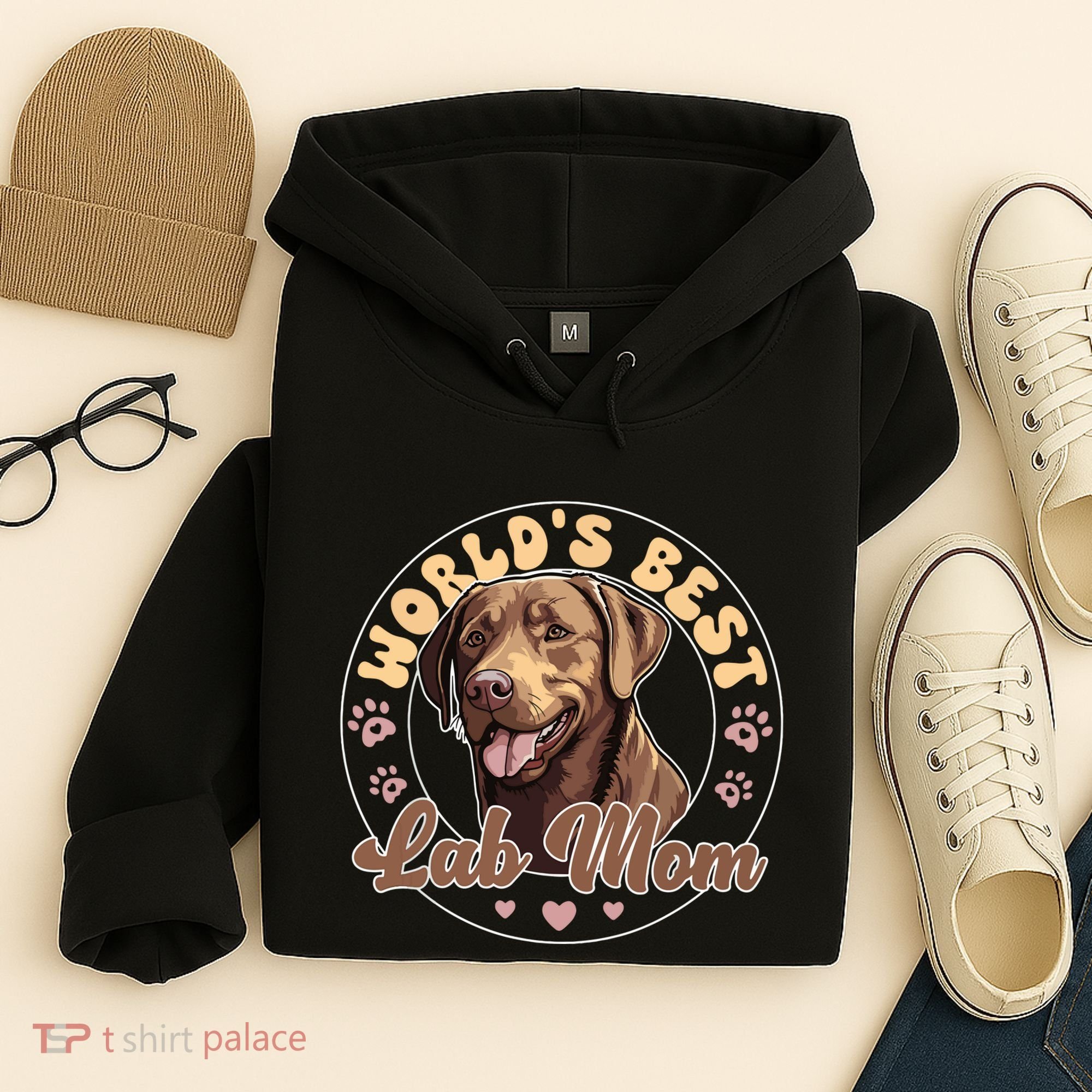 Labrador Retirever Groovy Worlds Best Chocolate Lab Mom Hoodie