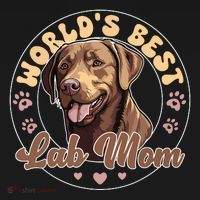 Labrador Retirever Groovy Worlds Best Chocolate Lab Mom Button thumb 1