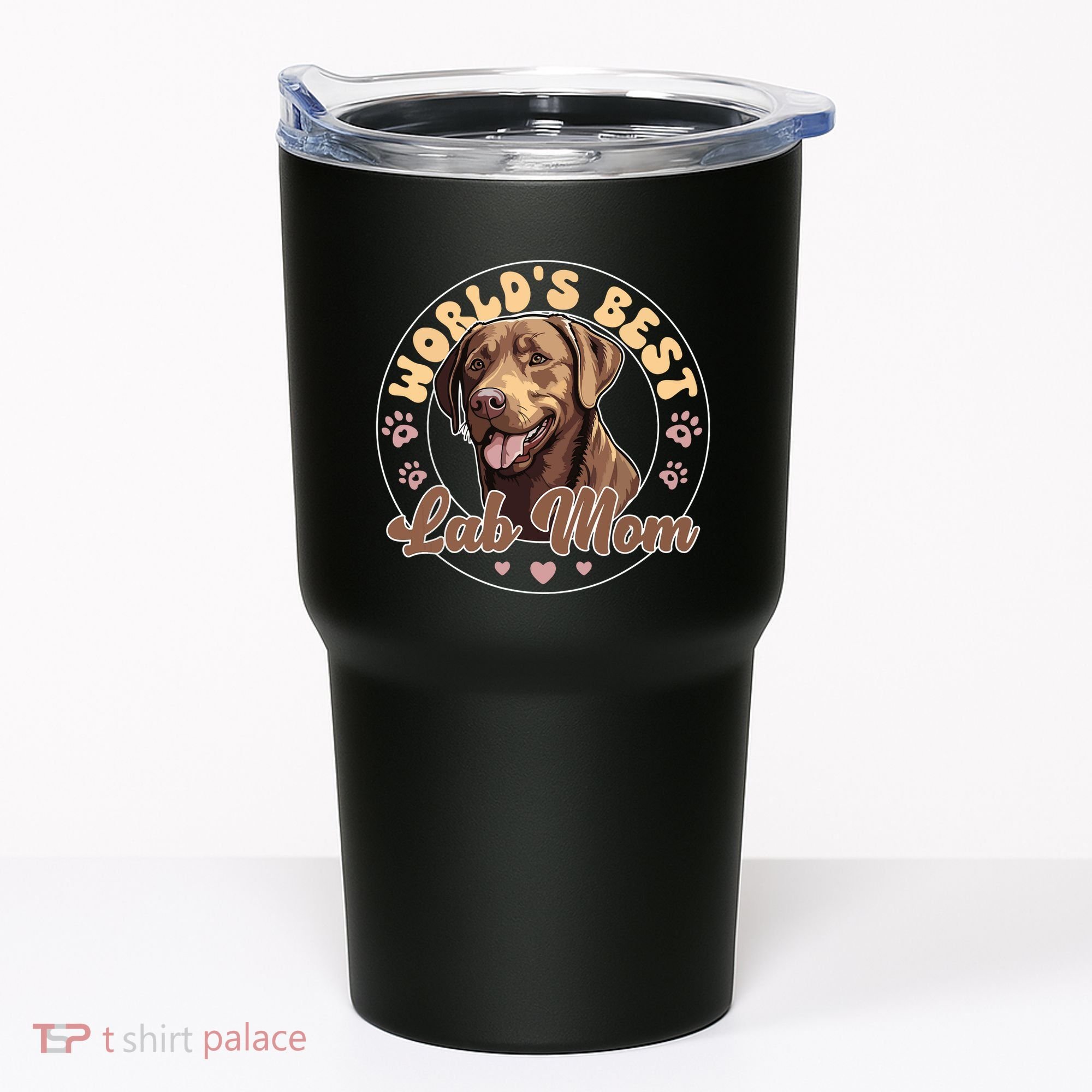 Labrador Retirever Groovy Worlds Best Chocolate Lab Mom Tumbler
