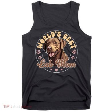 Labrador Retirever Groovy Worlds Best Chocolate Lab Mom Tank Top