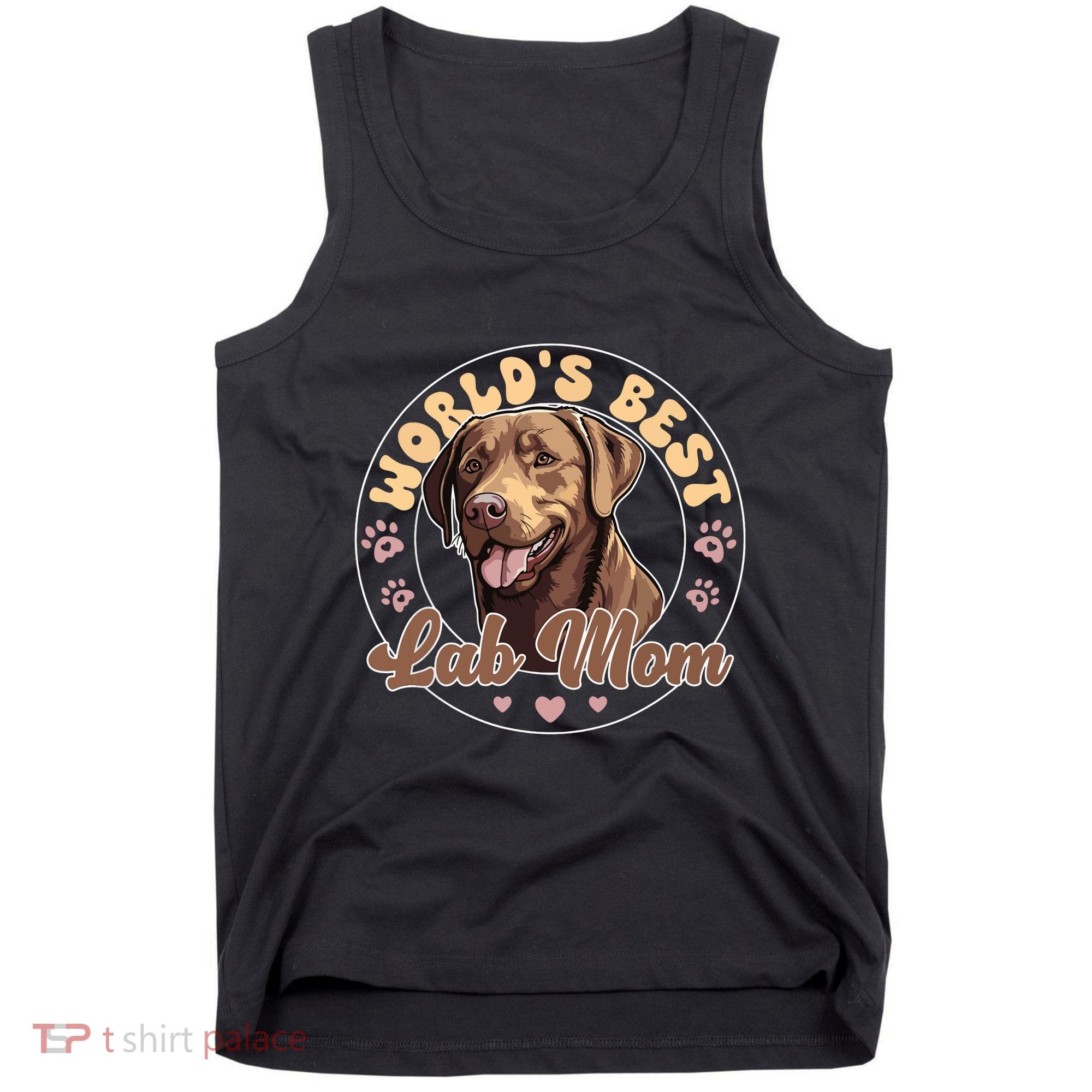 Labrador Retirever Groovy Worlds Best Chocolate Lab Mom Tank Top