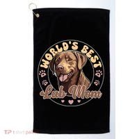 Labrador Retirever Groovy Worlds Best Chocolate Lab Mom Golf Towel thumb 0