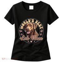 Labrador Retirever Groovy Worlds Best Chocolate Lab Mom Women's T-Shirt thumb 0