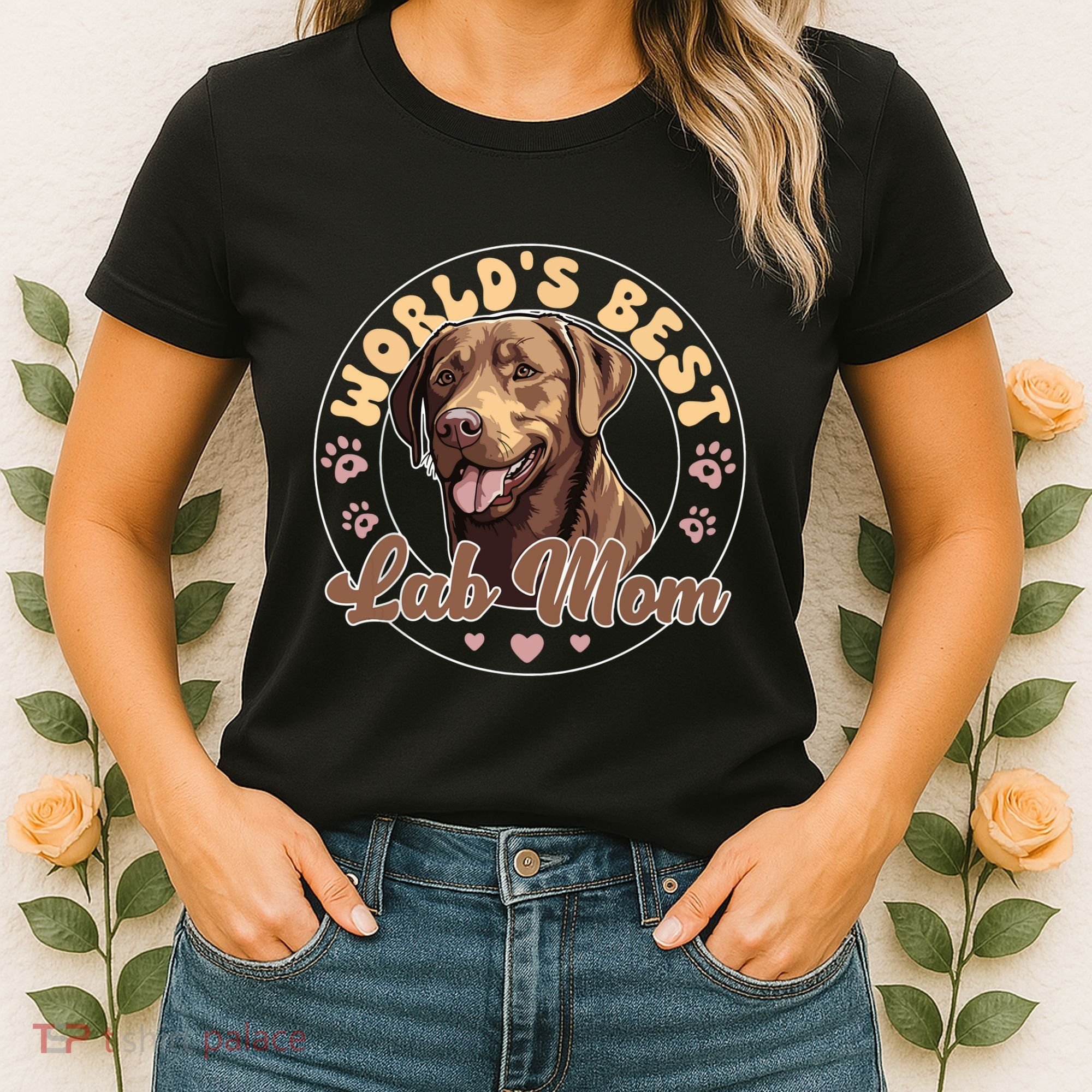 Labrador Retirever Groovy Worlds Best Chocolate Lab Mom Women's T-Shirt