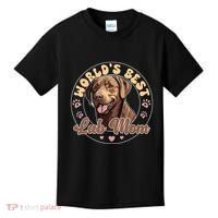 Labrador Retirever Groovy Worlds Best Chocolate Lab Mom Kids T-Shirt thumb 0
