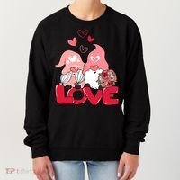 Love Romantic Gnome Couple Valentines Day Women's Sweatshirt thumb 0