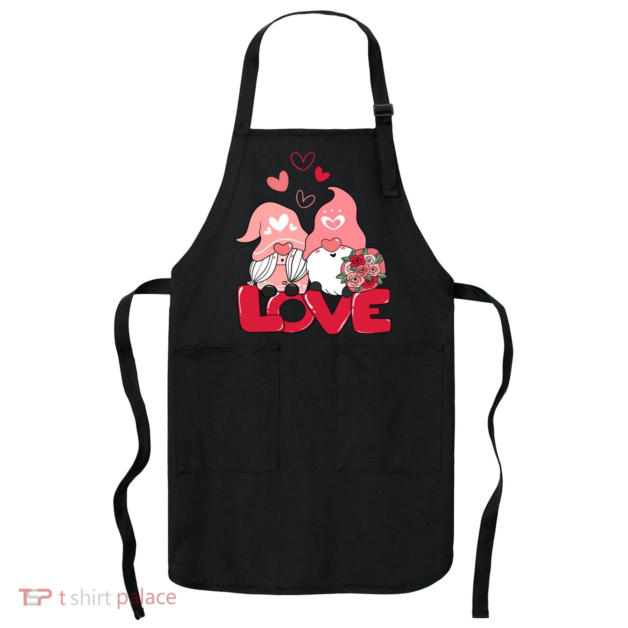 Love Romantic Gnome Couple Valentines Day Apron