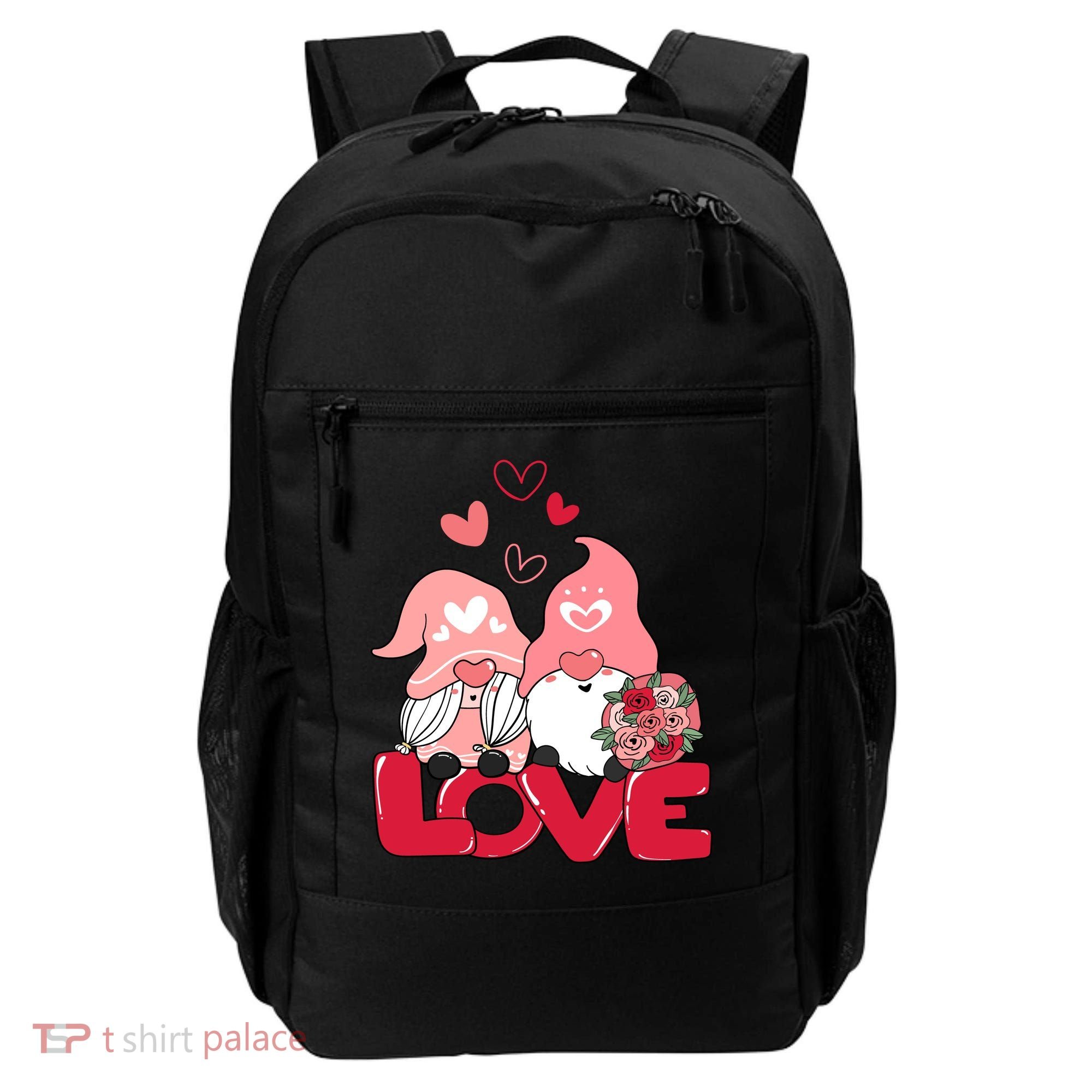 Love Romantic Gnome Couple Valentines Day Backpack