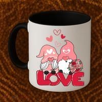 Love Romantic Gnome Couple Valentines Day Coffee Mug thumb 2