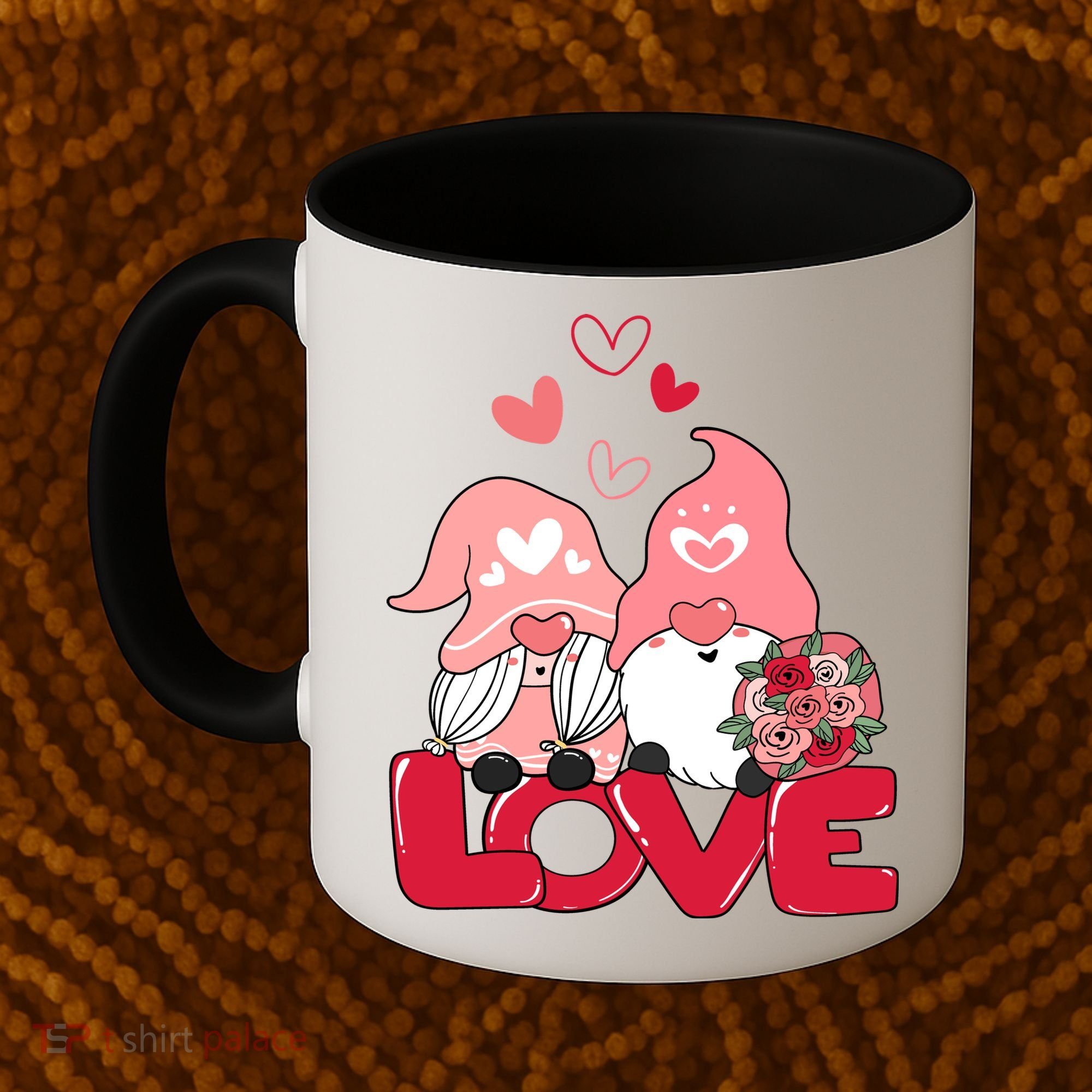 Love Romantic Gnome Couple Valentines Day Coffee Mug