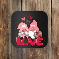 Love Romantic Gnome Couple Valentines Day Coaster thumb 0