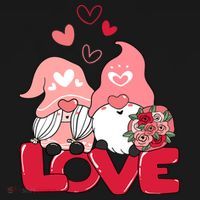 Love Romantic Gnome Couple Valentines Day Coaster thumb 2