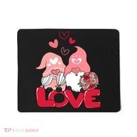 Love Romantic Gnome Couple Valentines Day Mousepad thumb 0
