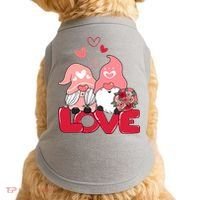 Love Romantic Gnome Couple Valentines Day Doggie Tank thumb 0
