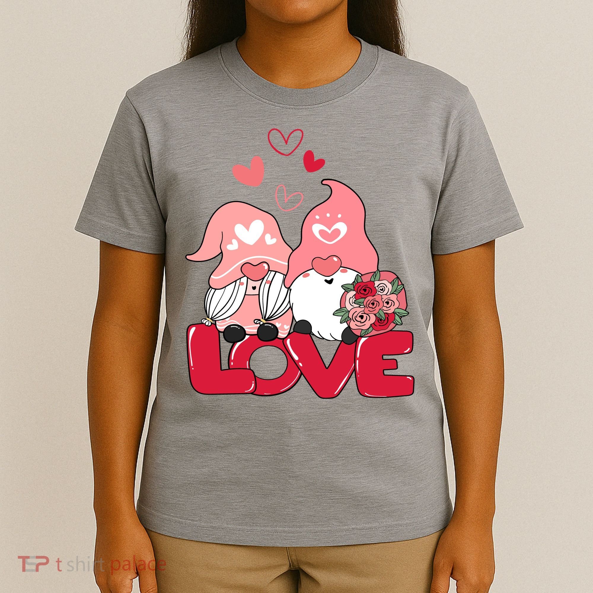 Love Romantic Gnome Couple Valentines Day T-Shirt