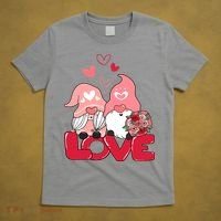 Love Romantic Gnome Couple Valentines Day T-Shirt thumb 5