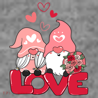 Love Romantic Gnome Couple Valentines Day Women's Hoodie thumb 2
