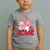 Love Romantic Gnome Couple Valentines Day Toddler T-Shirt thumb 2
