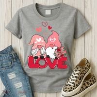 Love Romantic Gnome Couple Valentines Day Women's T-Shirt thumb 3