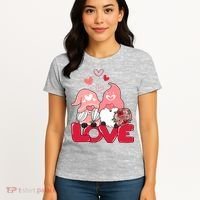 Love Romantic Gnome Couple Valentines Day Women's T-Shirt thumb 4
