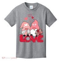 Love Romantic Gnome Couple Valentines Day Kids T-Shirt thumb 0