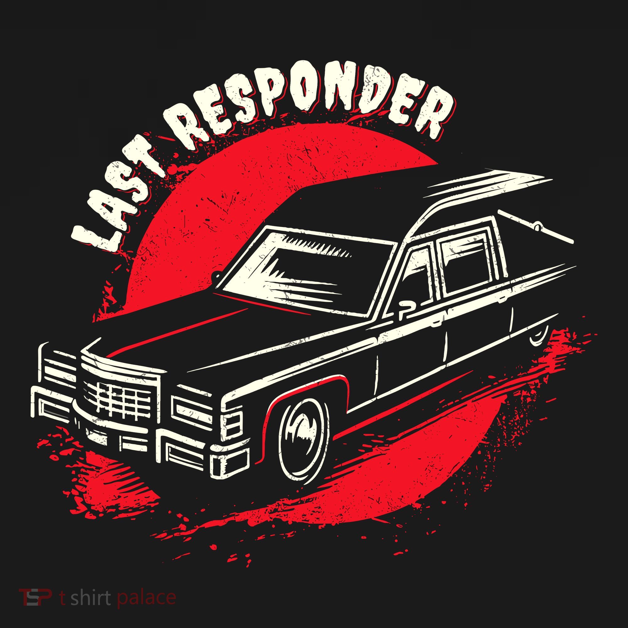 Last Responder Hearse Death Funny Dark Humor Morbid Alt Goth Backpack