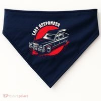 Last Responder Hearse Death Funny Dark Humor Morbid Alt Goth USA-Made Doggie Bandana thumb 0