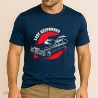 Last Responder Hearse Death Funny Dark Humor Morbid Alt Goth Cooling Performance Crew T-Shirt thumb 2
