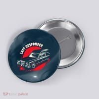 Last Responder Hearse Death Funny Dark Humor Morbid Alt Goth Button thumb 0