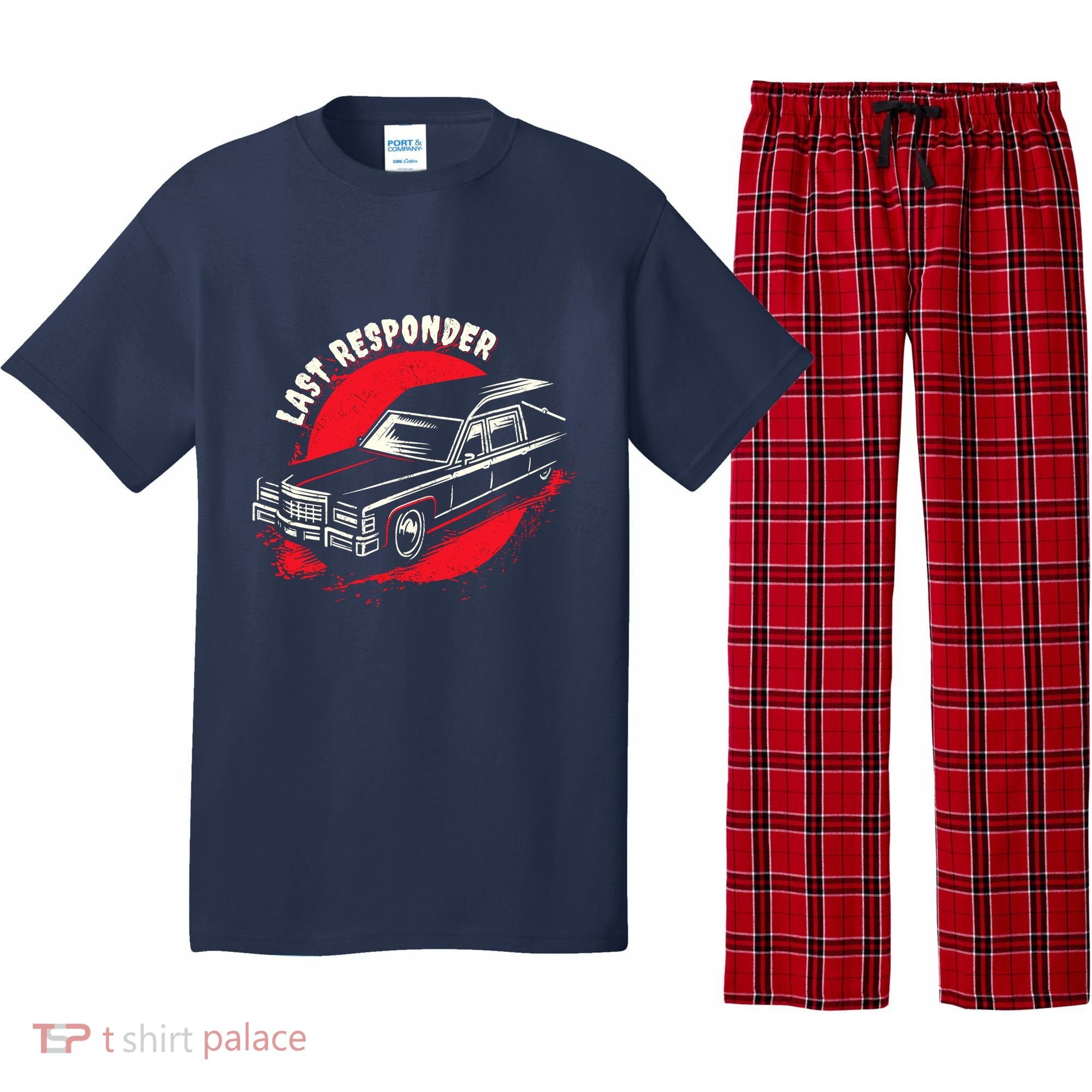 Last Responder Hearse Death Funny Dark Humor Morbid Alt Goth Pajama Set