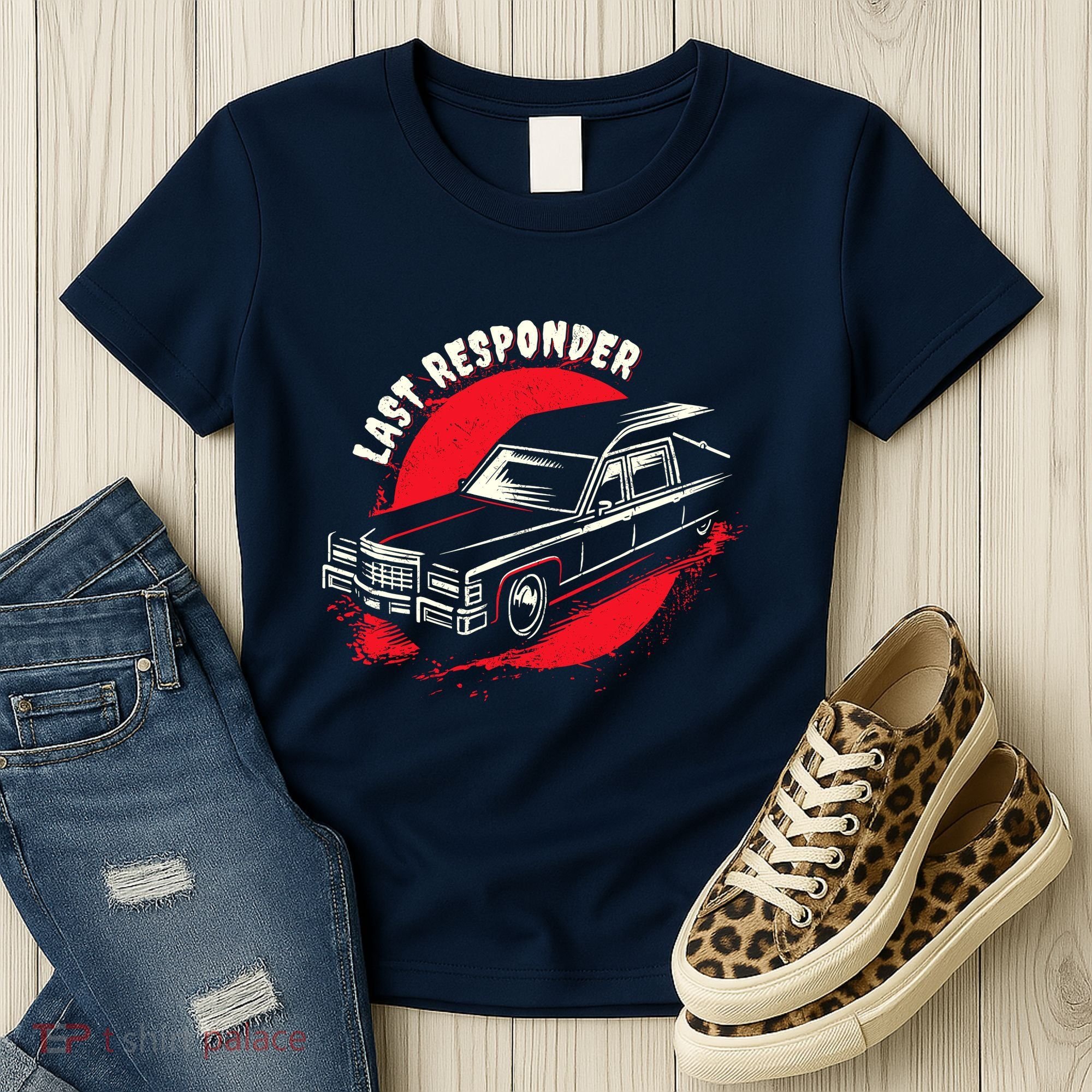 Last Responder Hearse Death Funny Dark Humor Morbid Alt Goth Women's T-Shirt