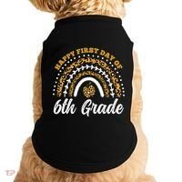 Leopard Rainbow Happy First Day Of 6Th Grade Funny Gift Doggie Tank thumb 0