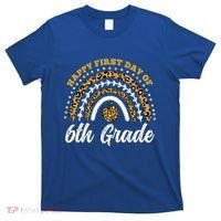 Leopard Rainbow Happy First Day Of 6Th Grade Funny Gift T-Shirt thumb 0