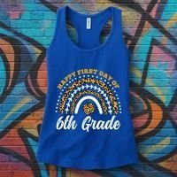 Leopard Rainbow Happy First Day Of 6Th Grade Funny Gift Women's Tank Top thumb 3
