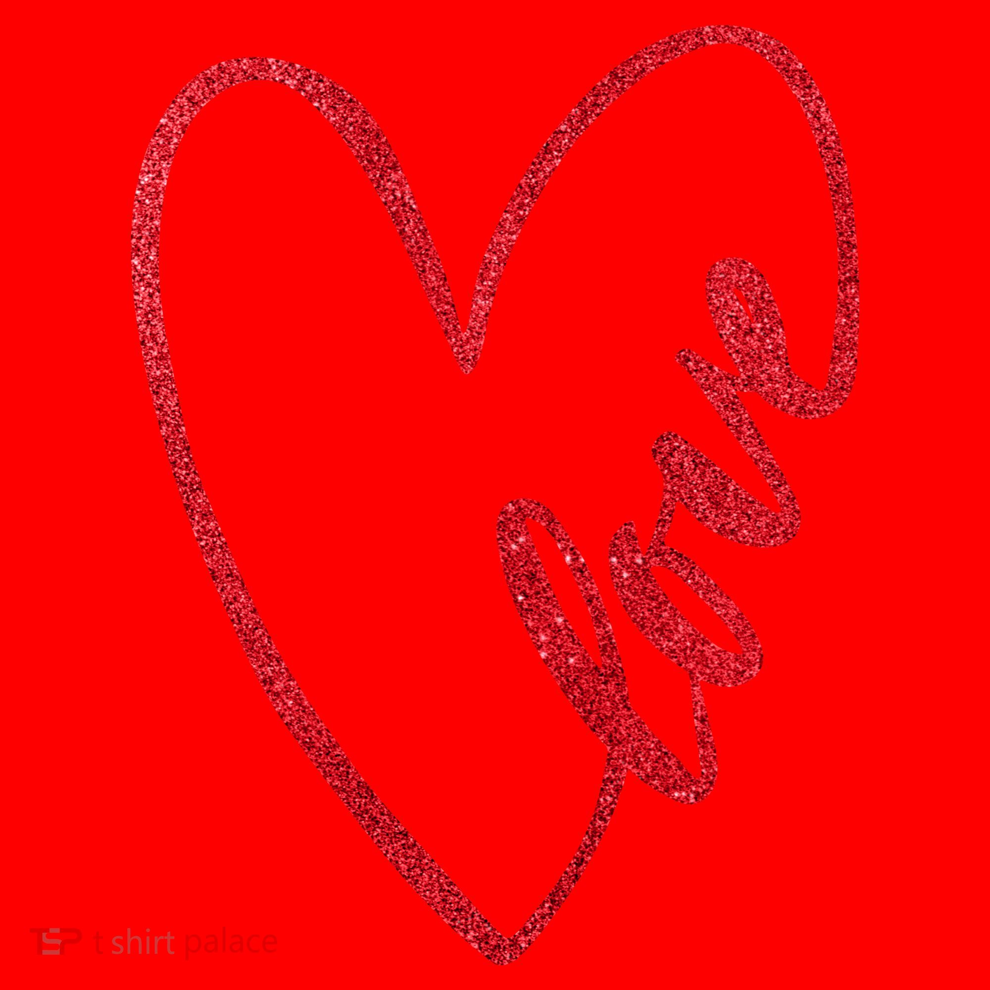 Love Romantic Heart Santa Hat