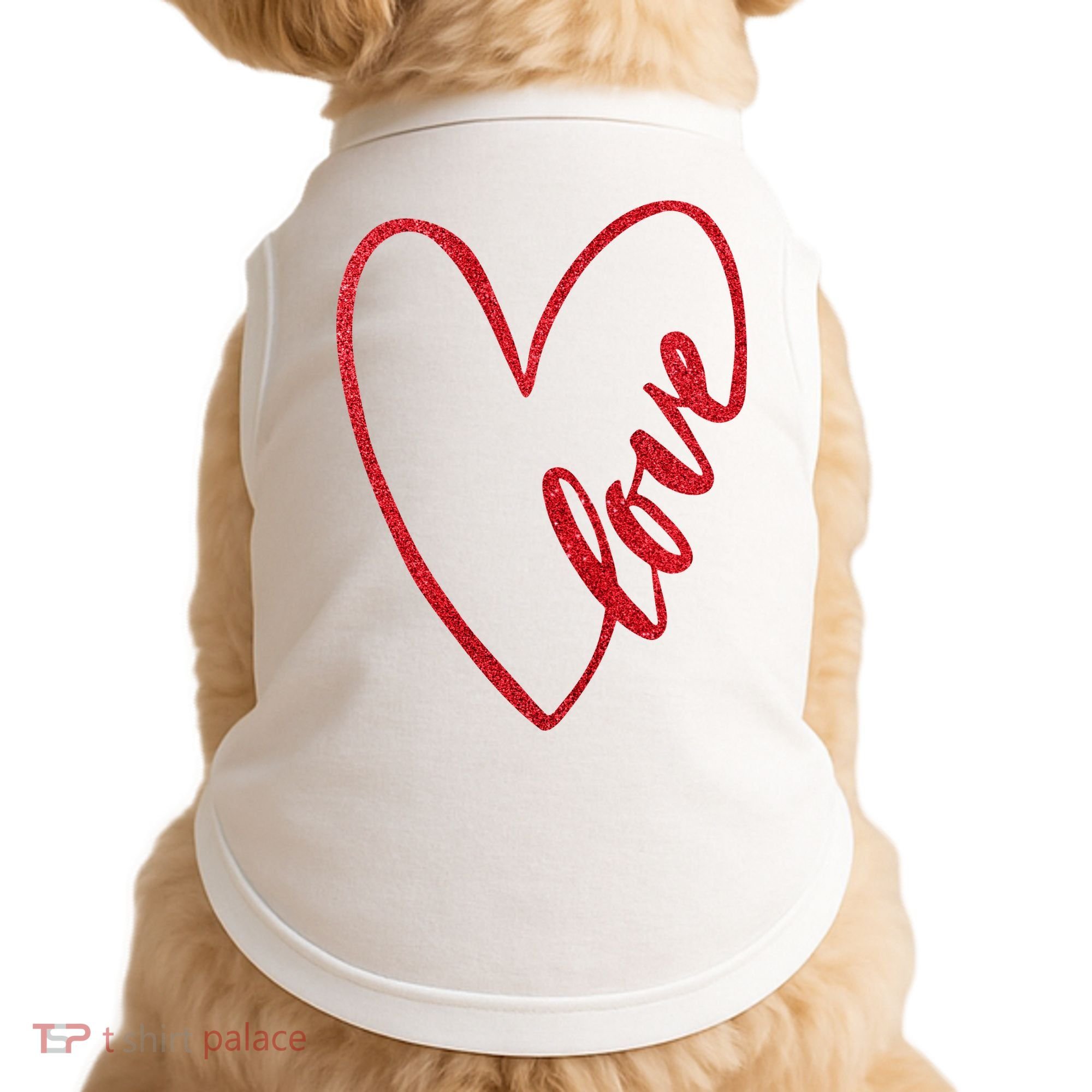 Love Romantic Heart Doggie Tank