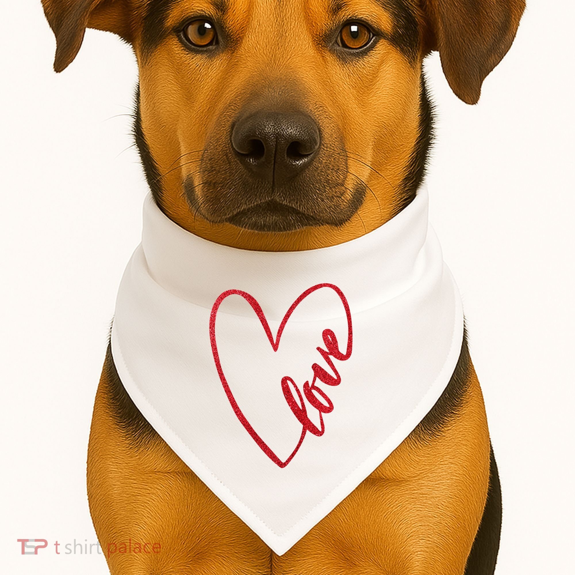 Love Romantic Heart USA-Made Doggie Bandana