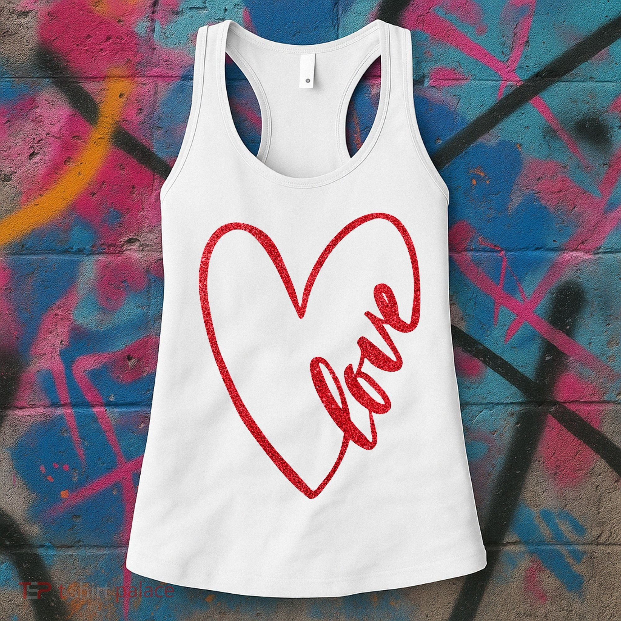 Love Romantic Heart Women's Tank Top
