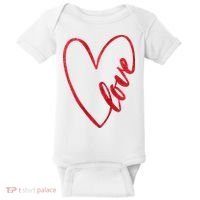 Love Romantic Heart Baby Bodysuit thumb 0