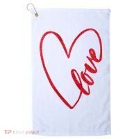 Love Romantic Heart Golf Towel thumb 0