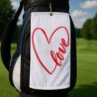 Love Romantic Heart Golf Towel thumb 2