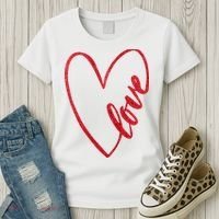 Love Romantic Heart Women's T-Shirt thumb 3