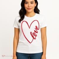 Love Romantic Heart Women's T-Shirt thumb 4