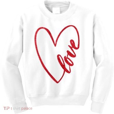 Love Romantic Heart Kids Sweatshirt